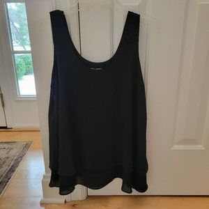 Aryeh Sleeveless Layered Black Top, Size M